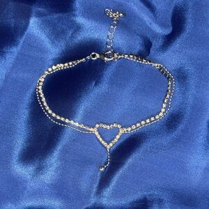 Elegant Silver Heart Bracelet